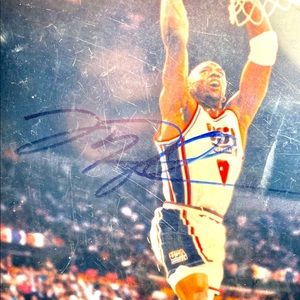 Autograph Michael Jordan plaque from USA game with authentication paper